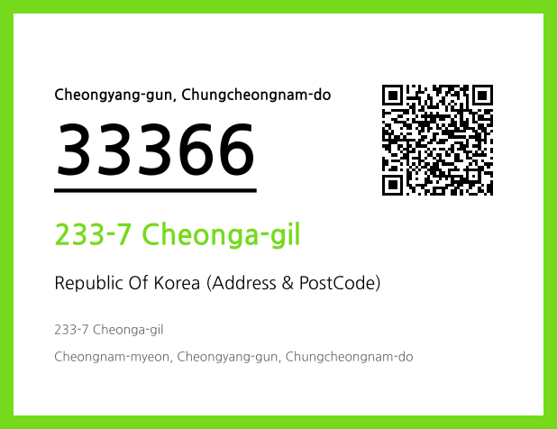 Address and Postal Code QR Code Image (CC BY 4.0)