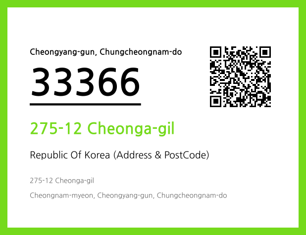 Address and Postal Code QR Code Image (CC BY 4.0)