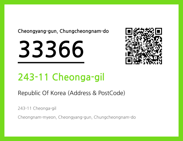 Address and Postal Code QR Code Image (CC BY 4.0)