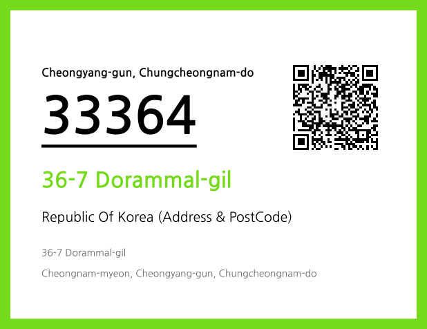 Address and Postal Code QR Code Image (CC BY 4.0)