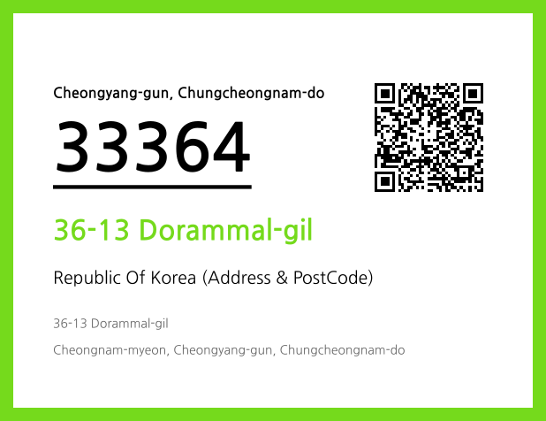 Address and Postal Code QR Code Image (CC BY 4.0)