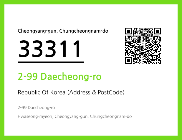 CC BY 4.0 Address and Postal Code QR Code Image (CC BY 4.0)