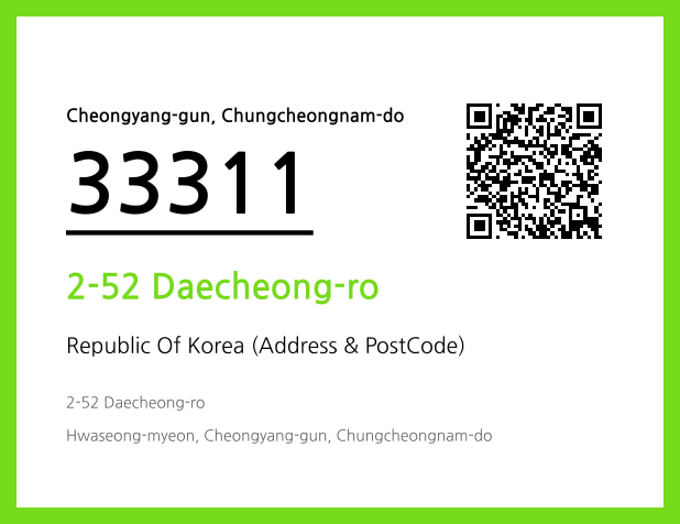 Address and Postal Code QR Code Image (CC BY 4.0)