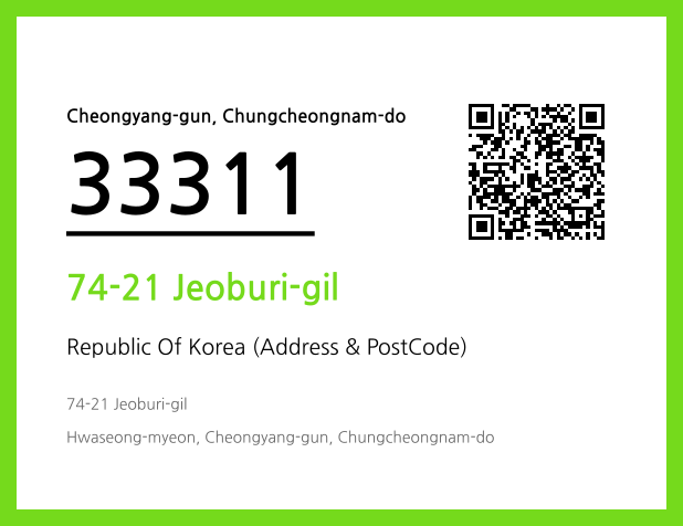 Address and Postal Code QR Code Image (CC BY 4.0)