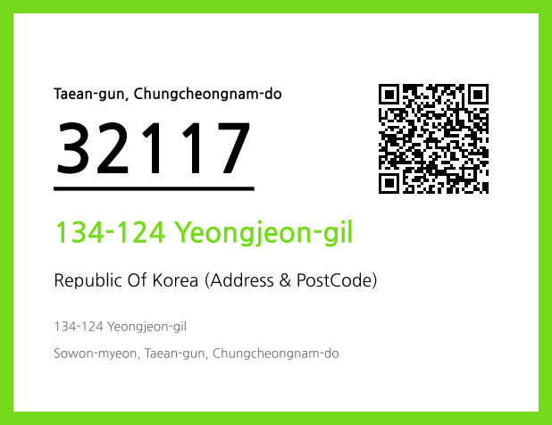 Address and Postal Code QR Code Image (CC BY 4.0)