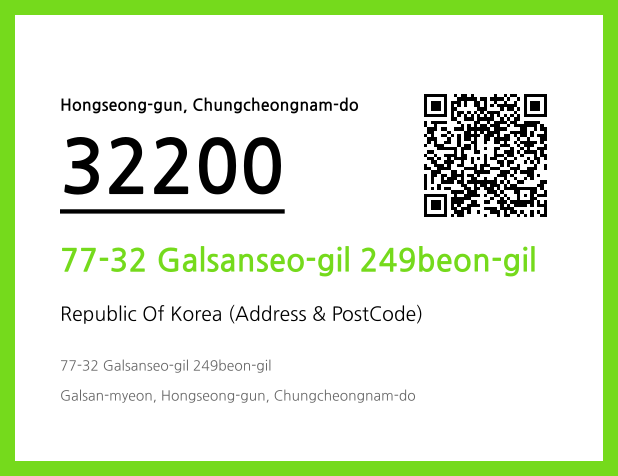 Address and Postal Code QR Code Image (CC BY 4.0)