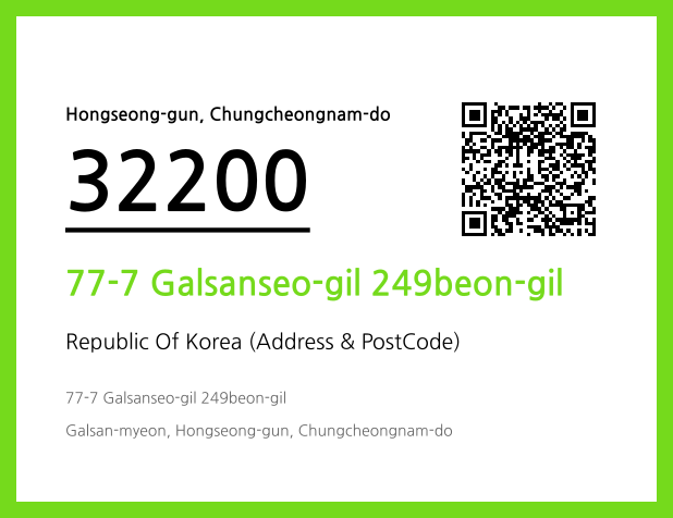 Address and Postal Code QR Code Image (CC BY 4.0)