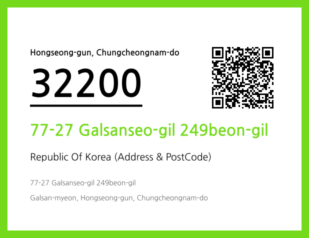 Address and Postal Code QR Code Image (CC BY 4.0)