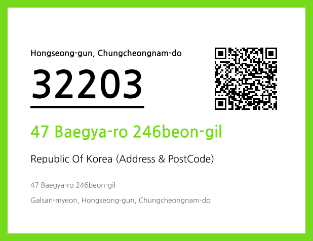 Address and Postal Code QR Code Image (CC BY 4.0)