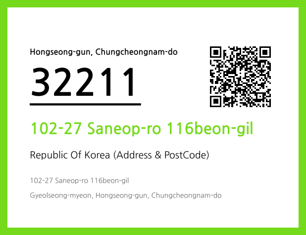 Address and Postal Code QR Code Image (CC BY 4.0)