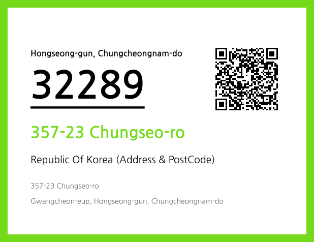 Address and Postal Code QR Code Image (CC BY 4.0)
