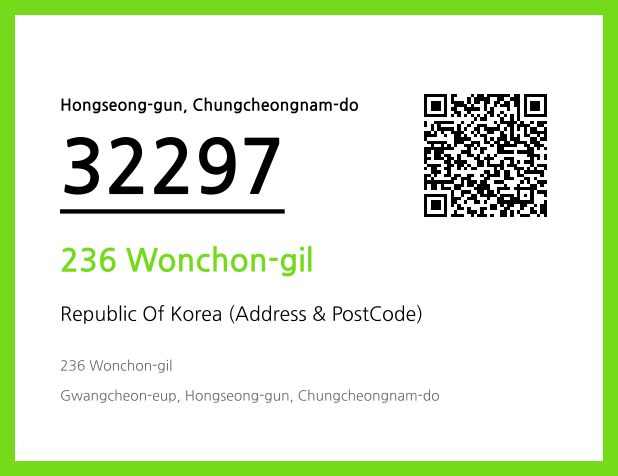 Address and Postal Code QR Code Image (CC BY 4.0)