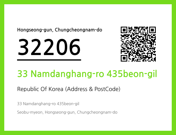 Address and Postal Code QR Code Image (CC BY 4.0)