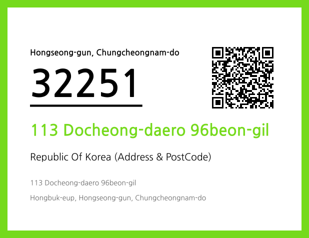 Address and Postal Code QR Code Image (CC BY 4.0)