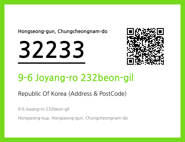 Address and Postal Code QR Code Image (CC BY 4.0)
