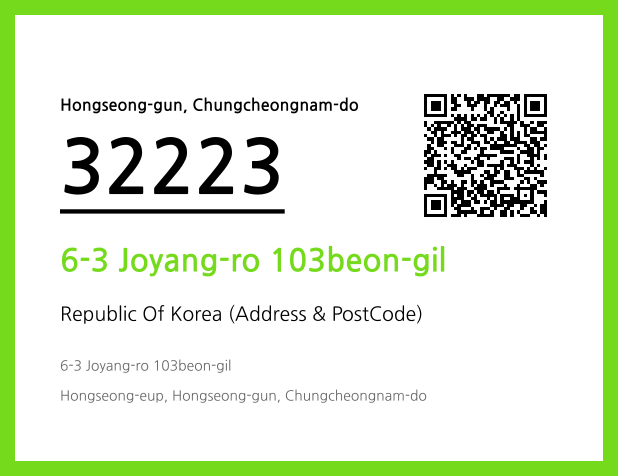 Address and Postal Code QR Code Image (CC BY 4.0)
