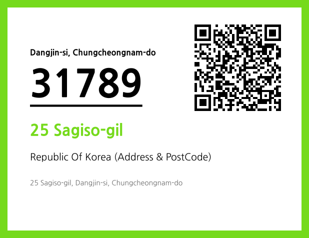 Address and Postal Code QR Code Image