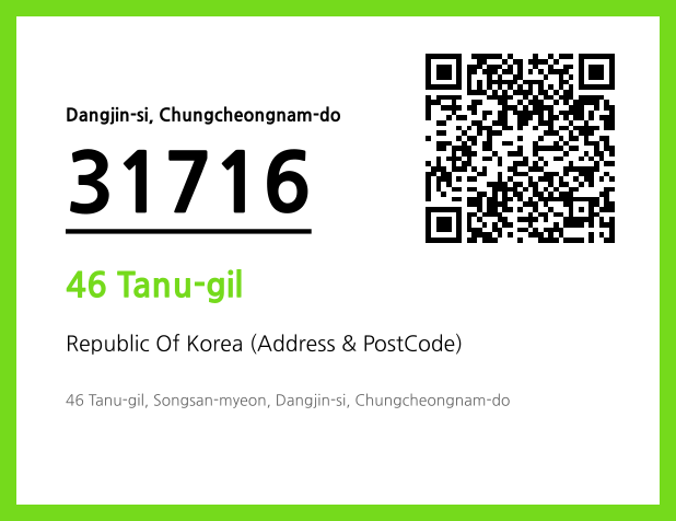 Address and Postal Code QR Code Image