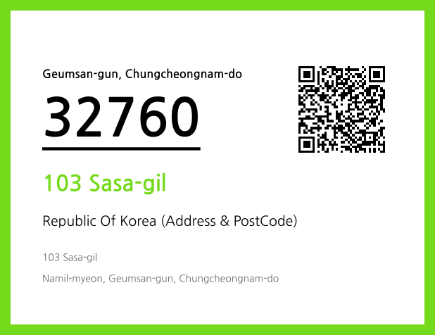 CC BY 4.0 Address and Postal Code QR Code Image (CC BY 4.0)