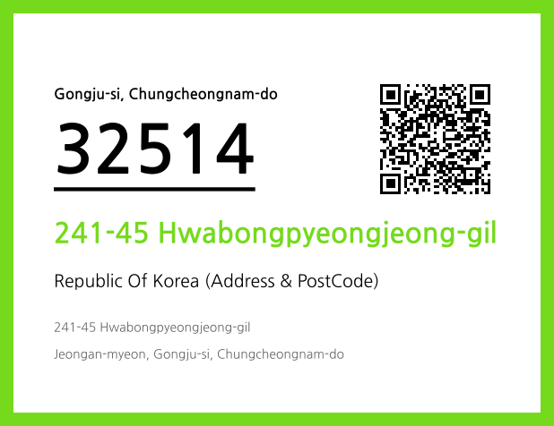 Address and Postal Code QR Code Image (CC BY 4.0)