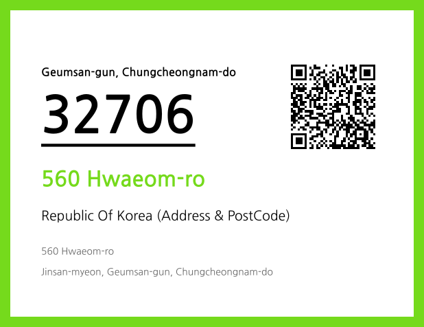 Address and Postal Code QR Code Image (CC BY 4.0)