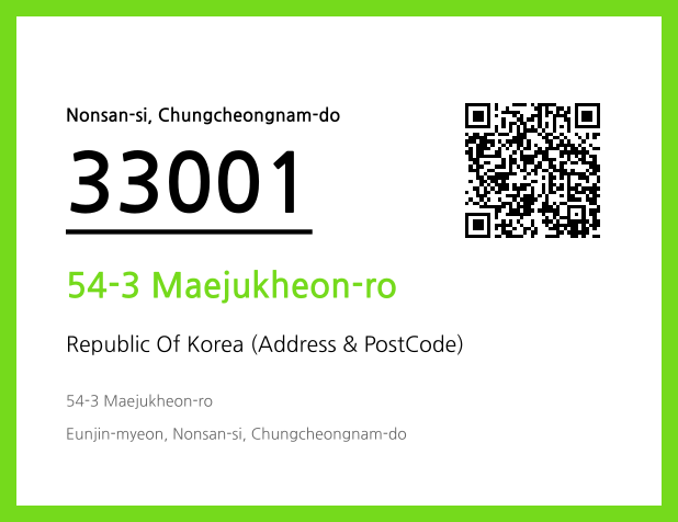 Address and Postal Code QR Code Image (CC BY 4.0)