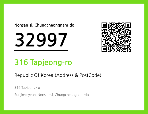 Address and Postal Code QR Code Image (CC BY 4.0)