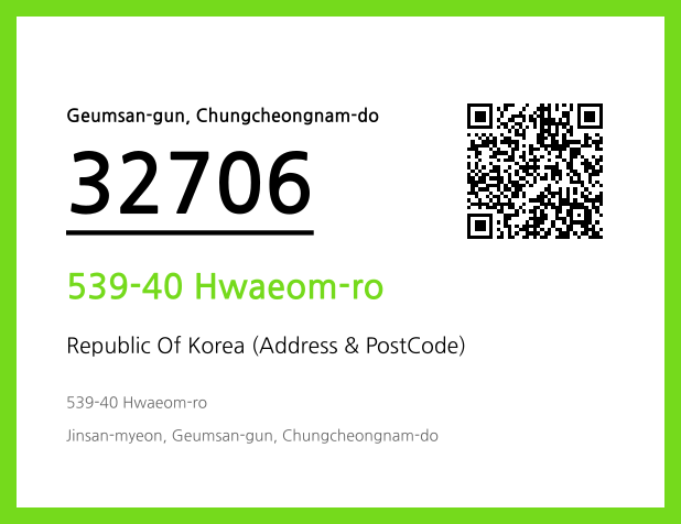 Address and Postal Code QR Code Image (CC BY 4.0)