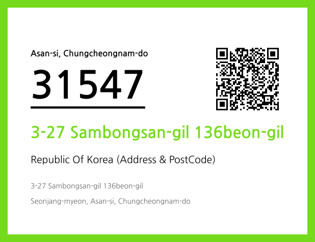 Address and Postal Code QR Code Image (CC BY 4.0)