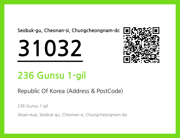 CC BY 4.0 Address and Postal Code QR Code Image (CC BY 4.0)