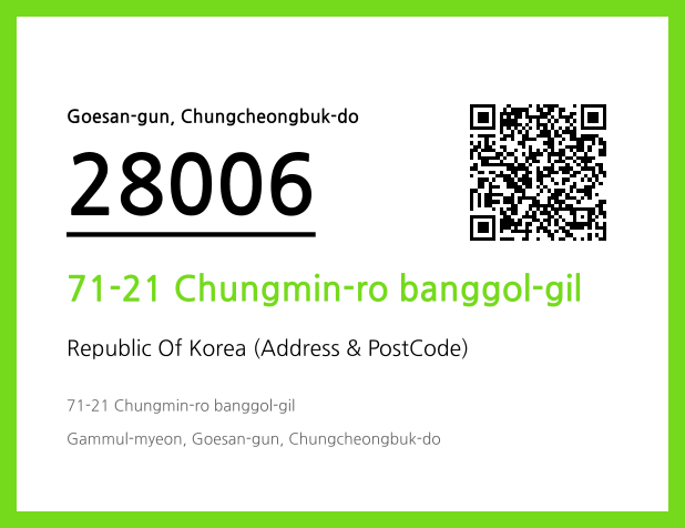 Address and Postal Code QR Code Image (CC BY 4.0)