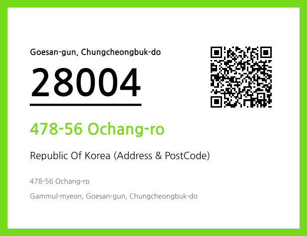 Address and Postal Code QR Code Image (CC BY 4.0)