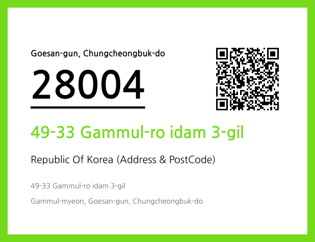 Address and Postal Code QR Code Image (CC BY 4.0)