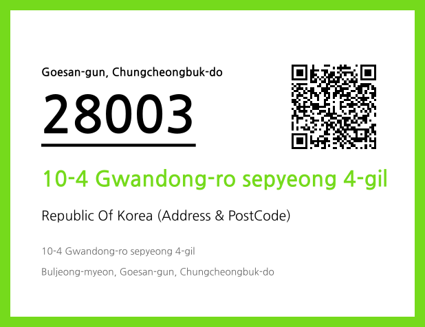 Address and Postal Code QR Code Image (CC BY 4.0)
