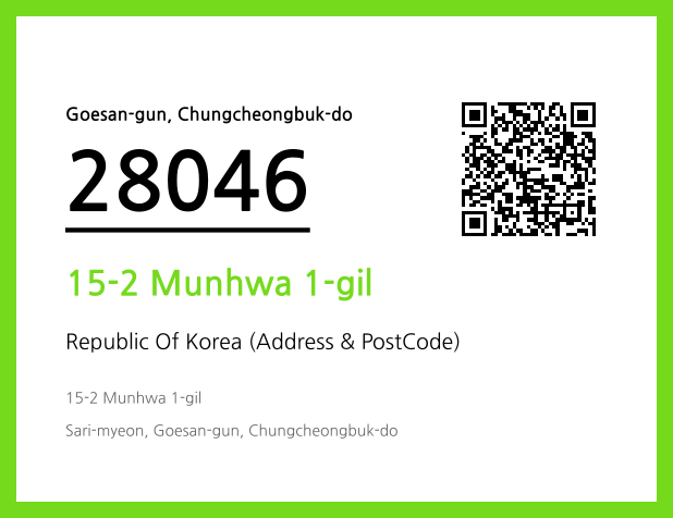 Address and Postal Code QR Code Image (CC BY 4.0)