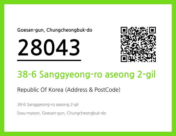 Address and Postal Code QR Code Image (CC BY 4.0)