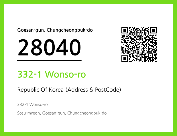 Address and Postal Code QR Code Image (CC BY 4.0)