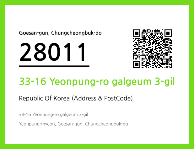 Address and Postal Code QR Code Image (CC BY 4.0)