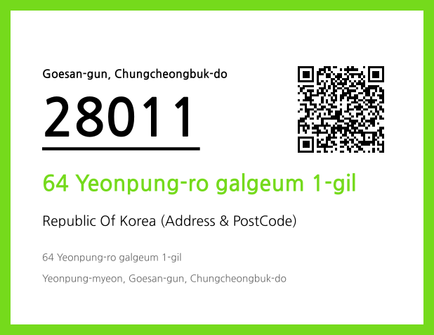 Address and Postal Code QR Code Image (CC BY 4.0)