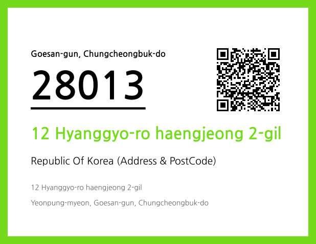 Address and Postal Code QR Code Image (CC BY 4.0)