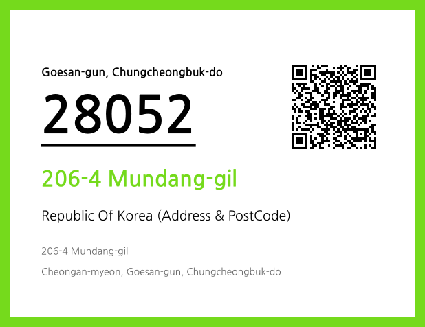 Address and Postal Code QR Code Image (CC BY 4.0)