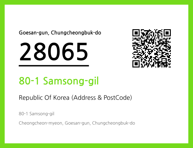 Address and Postal Code QR Code Image (CC BY 4.0)