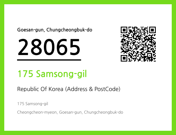 CC BY 4.0 Address and Postal Code QR Code Image (CC BY 4.0)