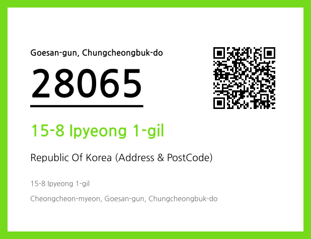 Address and Postal Code QR Code Image (CC BY 4.0)