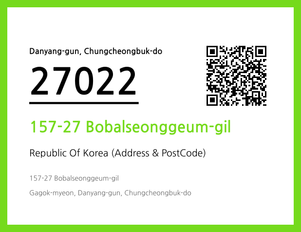 Address and Postal Code QR Code Image (CC BY 4.0)