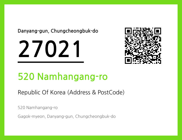 Address and Postal Code QR Code Image (CC BY 4.0)