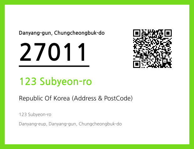 Address and Postal Code QR Code Image (CC BY 4.0)