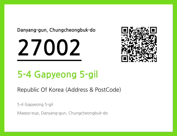 Address and Postal Code QR Code Image (CC BY 4.0)