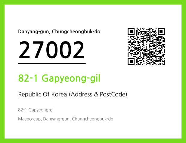 Address and Postal Code QR Code Image (CC BY 4.0)