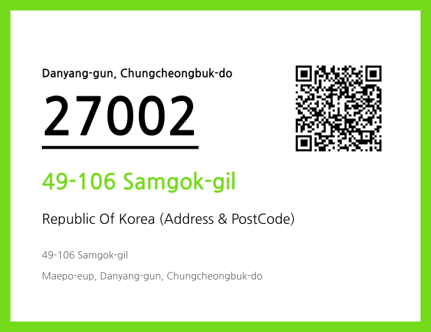 Address and Postal Code QR Code Image (CC BY 4.0)